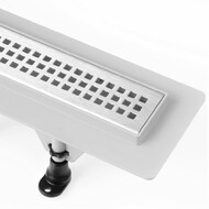 SALE - Drain channel with stainless steel grid - floor installation, design 1