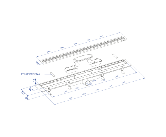 View Plastic drain channel combi design 4 also for tiles
