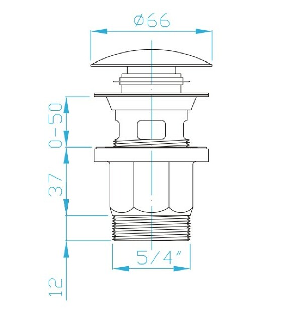 View Washbasin outlet CLICK - CLACK, plastic