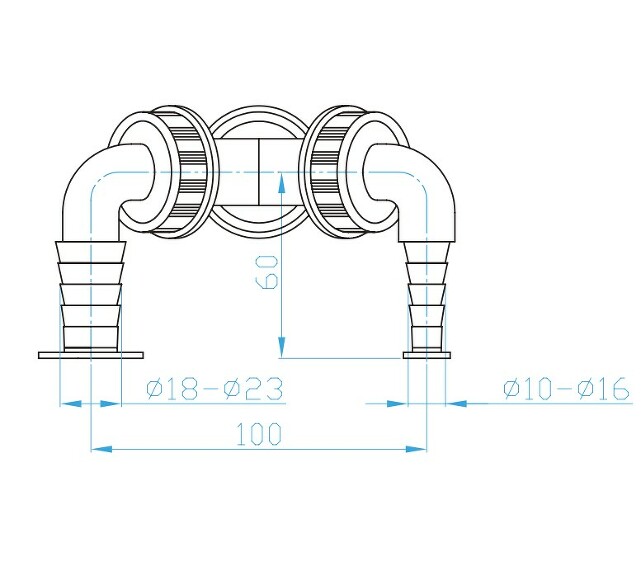 View Y connector for under plaster W.M. trap