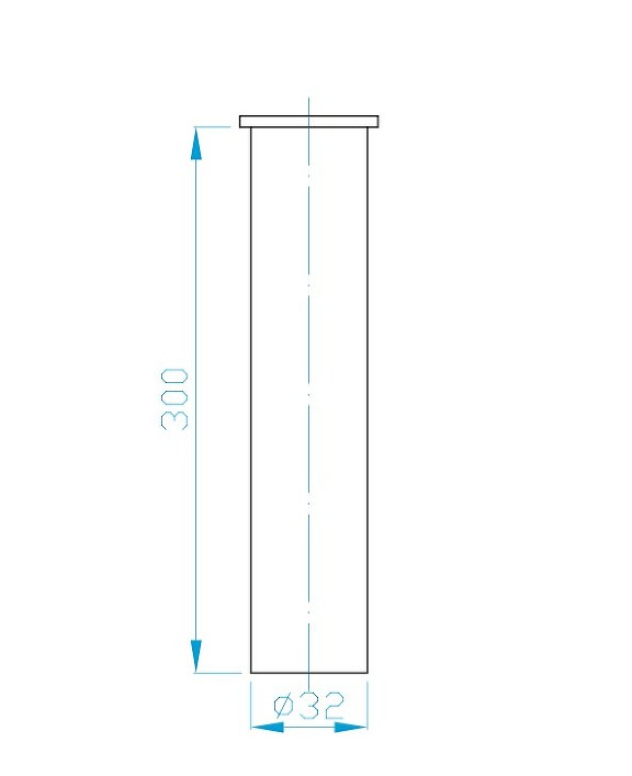 Prohlédnout Vtoková trubice 32 k sifonu, kov, L=300