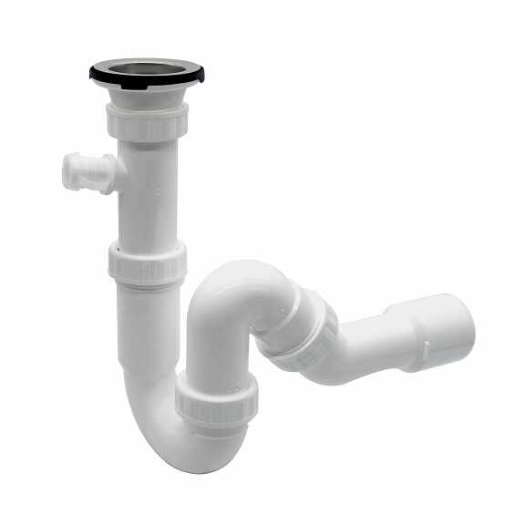 View U siphon 50 stainless steel sink with elbow 135