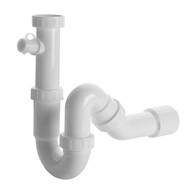 U siphon 50 with elbow 135°, 6/4" nut with washing machine ext.