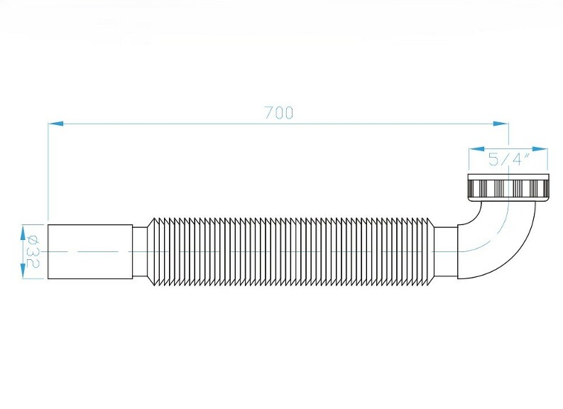 View Outdoor washing machine siphon with aeration, DN32