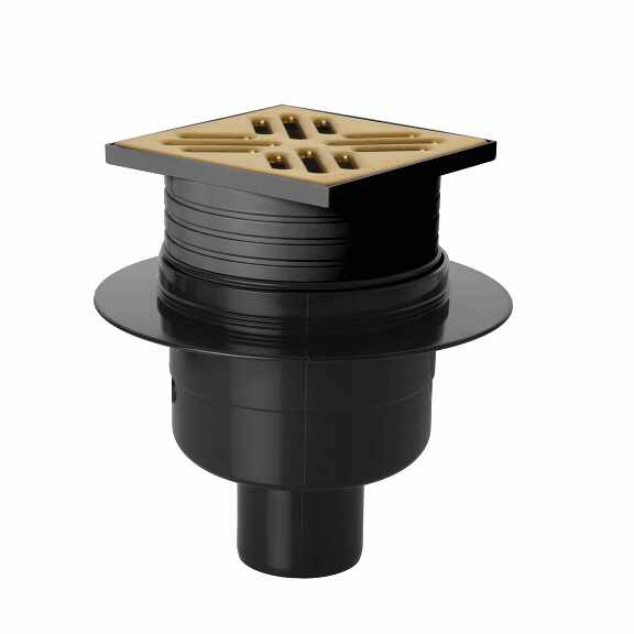 View Floor drain straight 50, gold