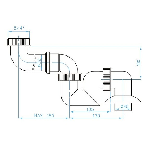 View eS space saving trap low 5/4"