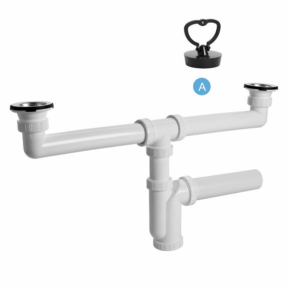 View Double sink trap