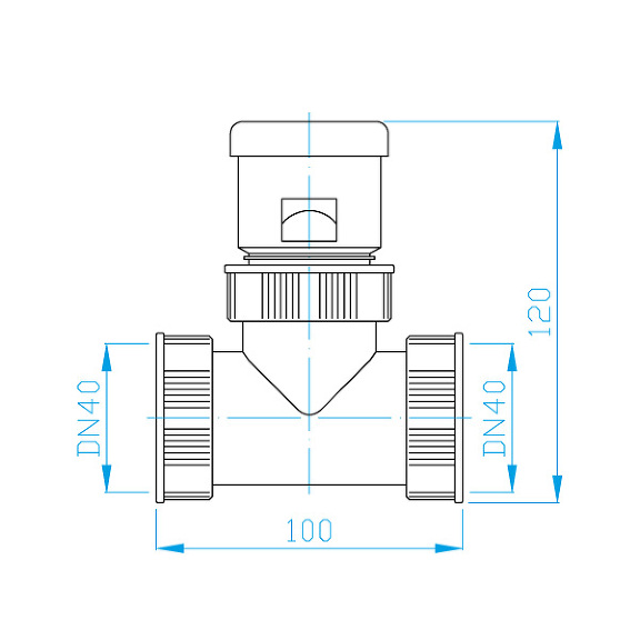 View Venti head, T connector DN 40