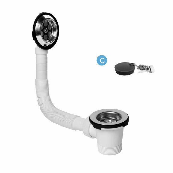 View Bath outlet 6/4", overflow