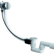 SALE - Automatic bath drain, intergrated water inlet inclusive bath trap 40 6/4"