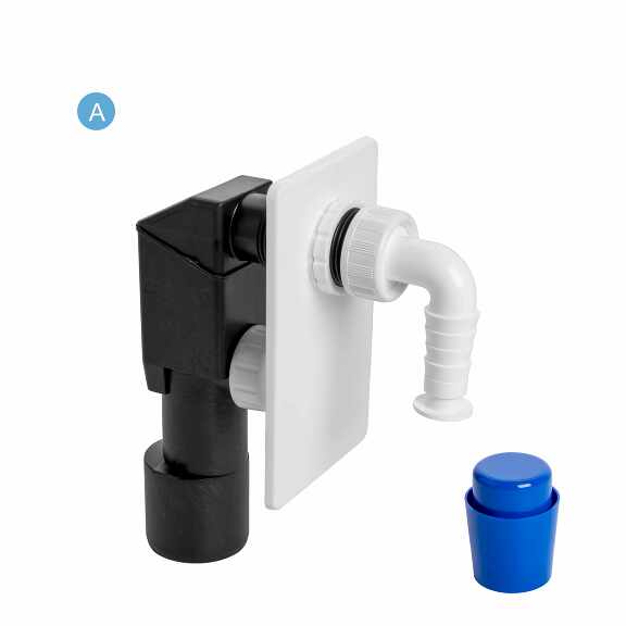 View Under plaster washing machine trap