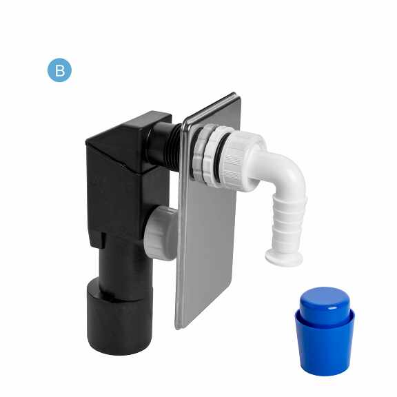 View Under plaster washing machine trap