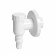 External washing machine trap white