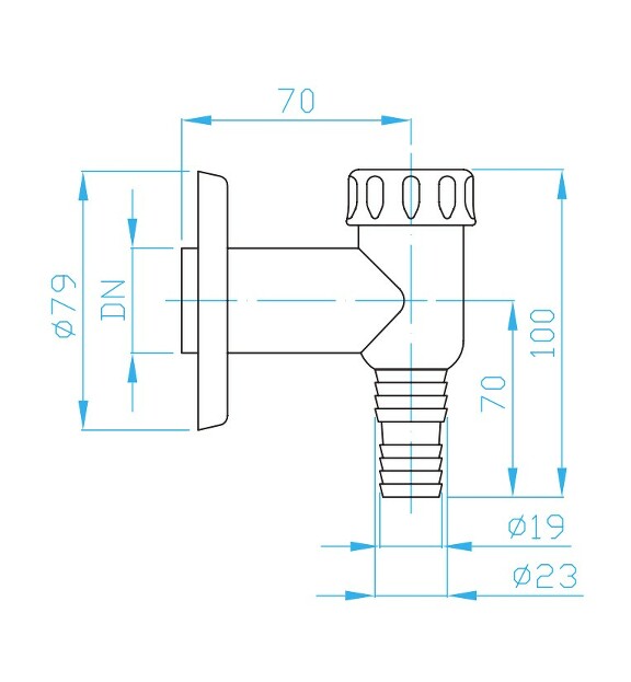 View External washing machine trap chrome