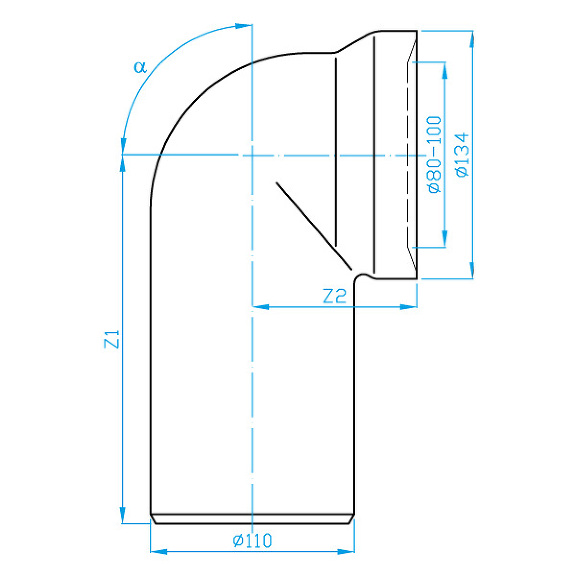 View Toilet connector - bend