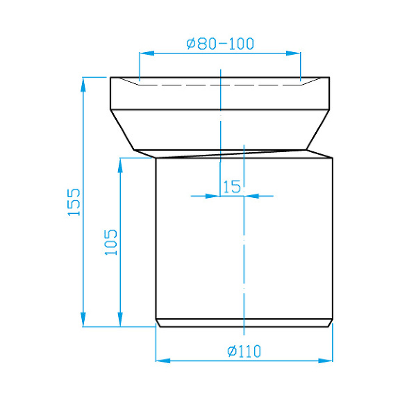 View Toilet pipe - eccentric