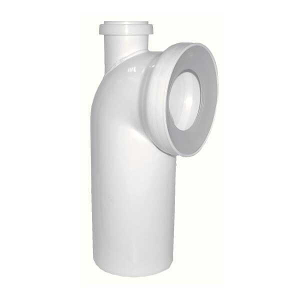 View Toilet connector - bend 90° with inlet pipe