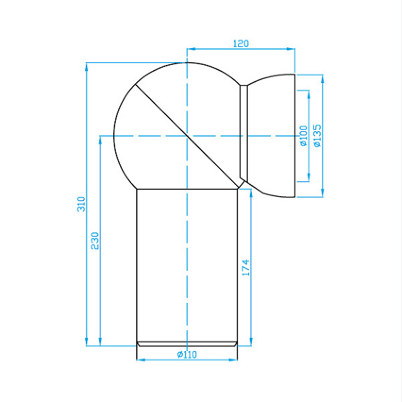 View SALE - Toilet connector - bend 90 - 180°