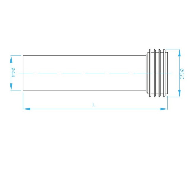 View Inlet pipe with gasket 180 DN 44