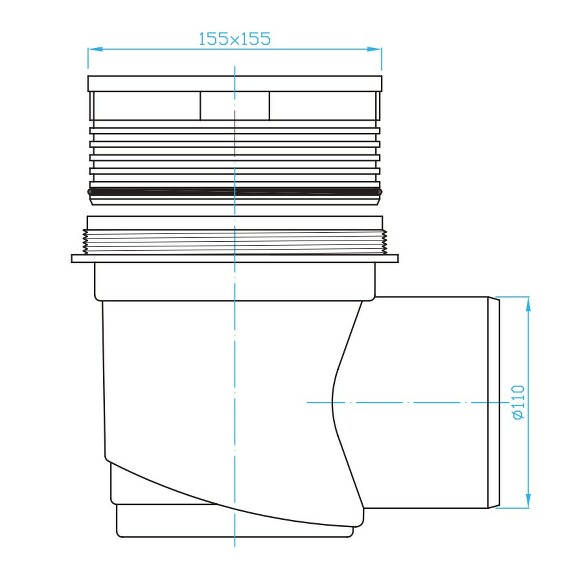 View Cellar floor drain 110, inox