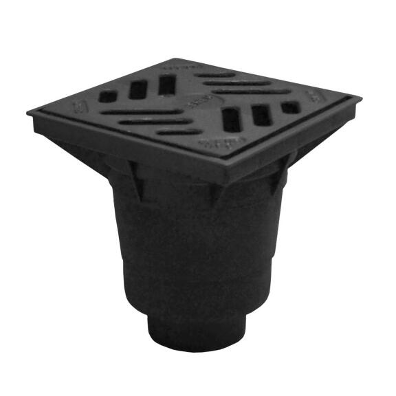 View Street drain 160/110 with cast iron grid, dry valve