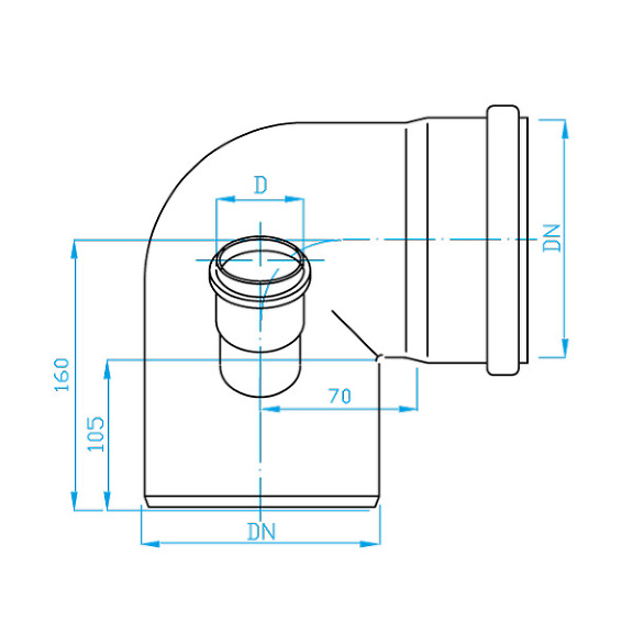 View Double corner branch right, low