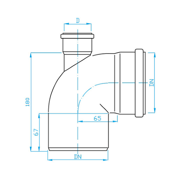 View Bend with axial connection