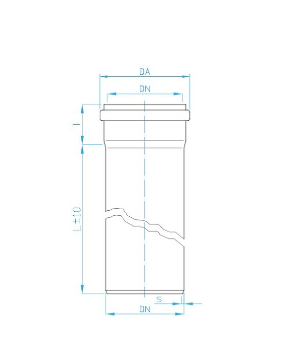 View Waste pipe with socket