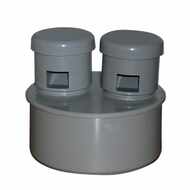 Double ventilation heads 110 with shutter