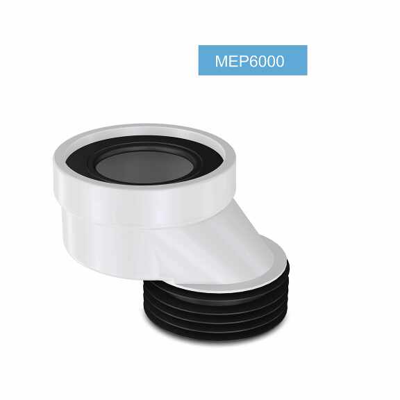 View Rigid toilet connector, excentric