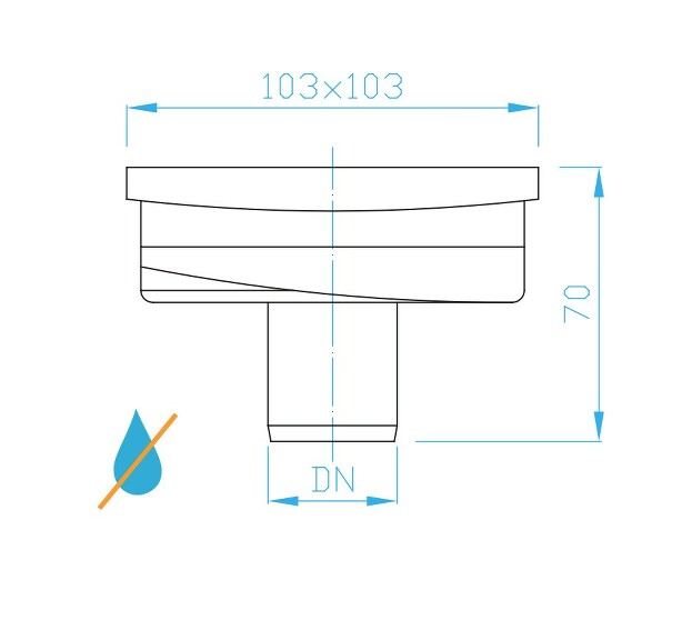 View Vertical floor drain - Inox 40, combi